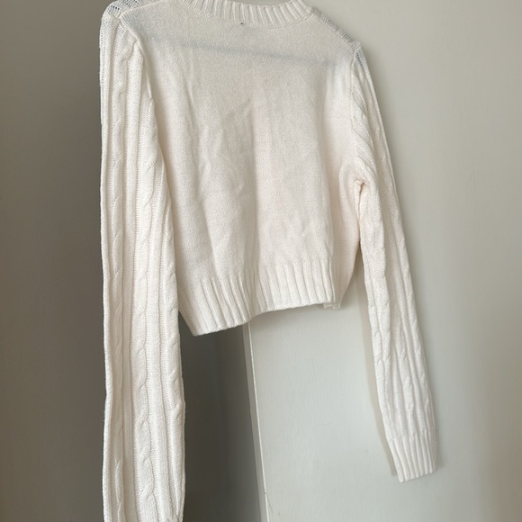 White Button Down Cardigan H&M - Picture 5 of 6